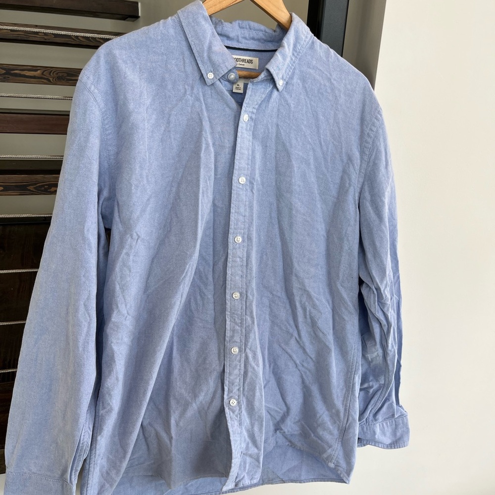 Men's Blue Button-Down Shirt